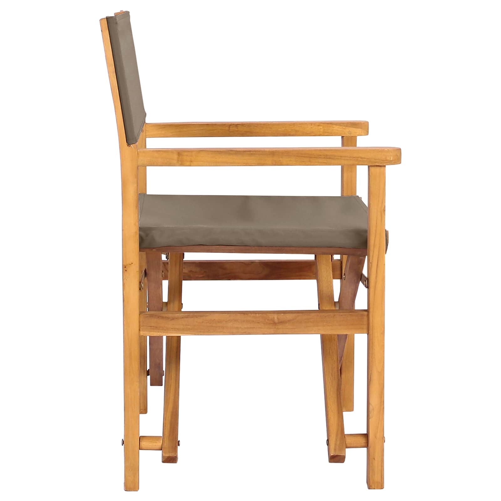 vidaXL Esszimmerstuhl Braun und Taupe 56 x 54 x 87 cm Massivholz Teak