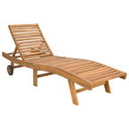 vidaXL Sonnenliege Braun Massivholz Teak