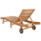 vidaXL Sonnenliege Braun Massivholz Teak