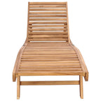 vidaXL Sonnenliege Braun Massivholz Teak
