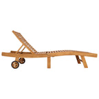 vidaXL Sonnenliege Braun Massivholz Teak