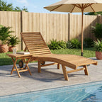 vidaXL Sonnenliege 2 pcs Braun Massivholz Teak
