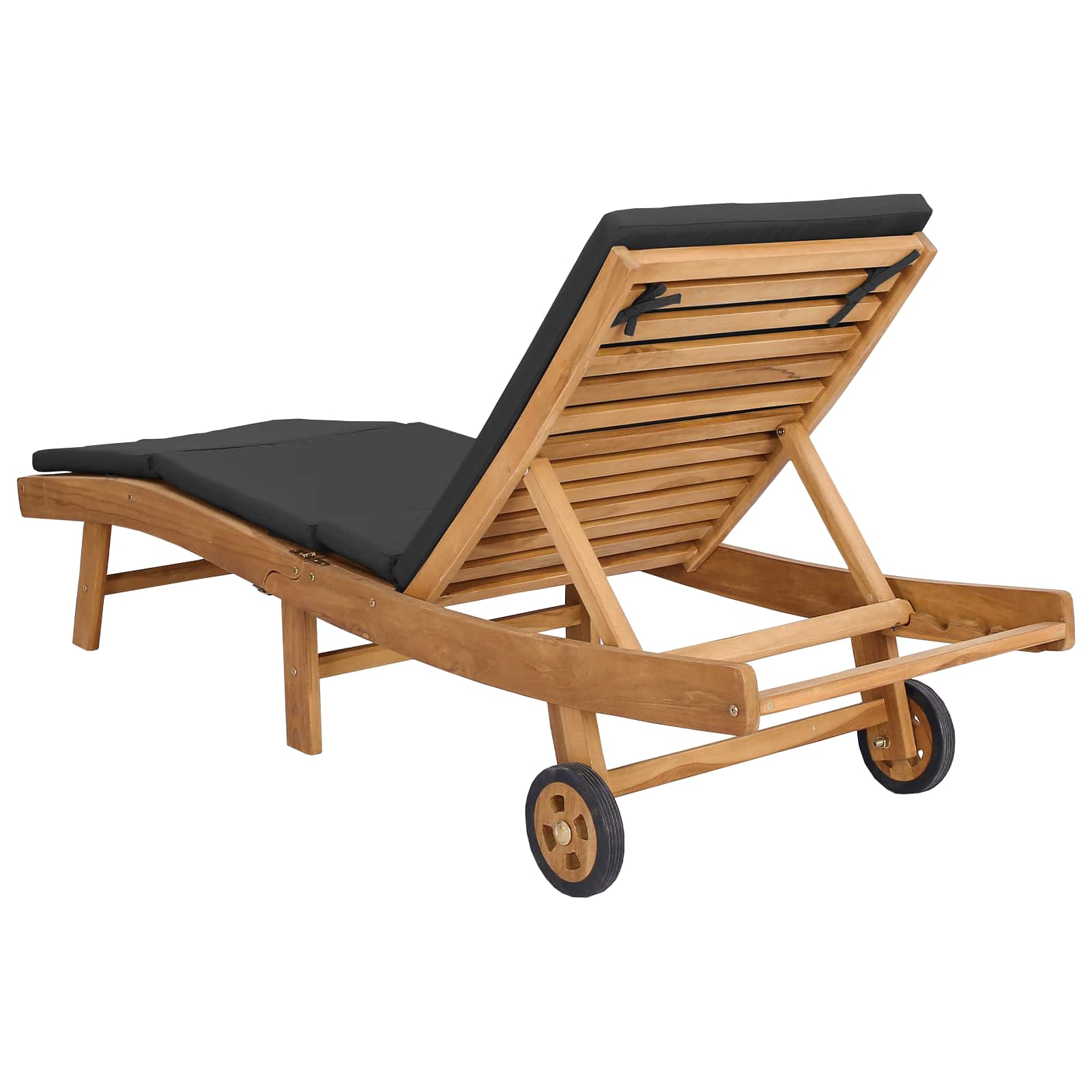 vidaXL Sonnenliege Braun und Dunkelgrau Polyester