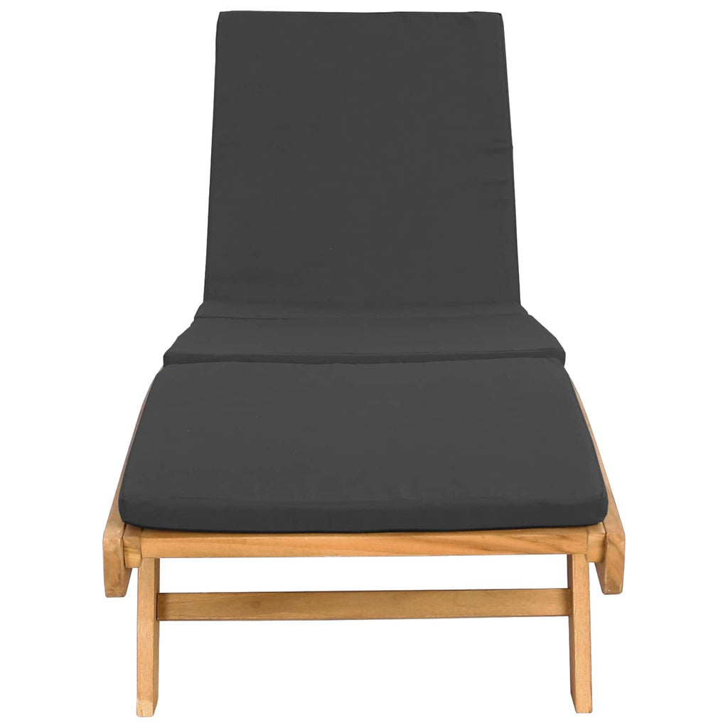 vidaXL Sonnenliege Braun und Dunkelgrau Polyester