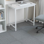 vidaXL Teppichfliese Hellgrau mit Streifen 50 x 50 cm 4 pcs