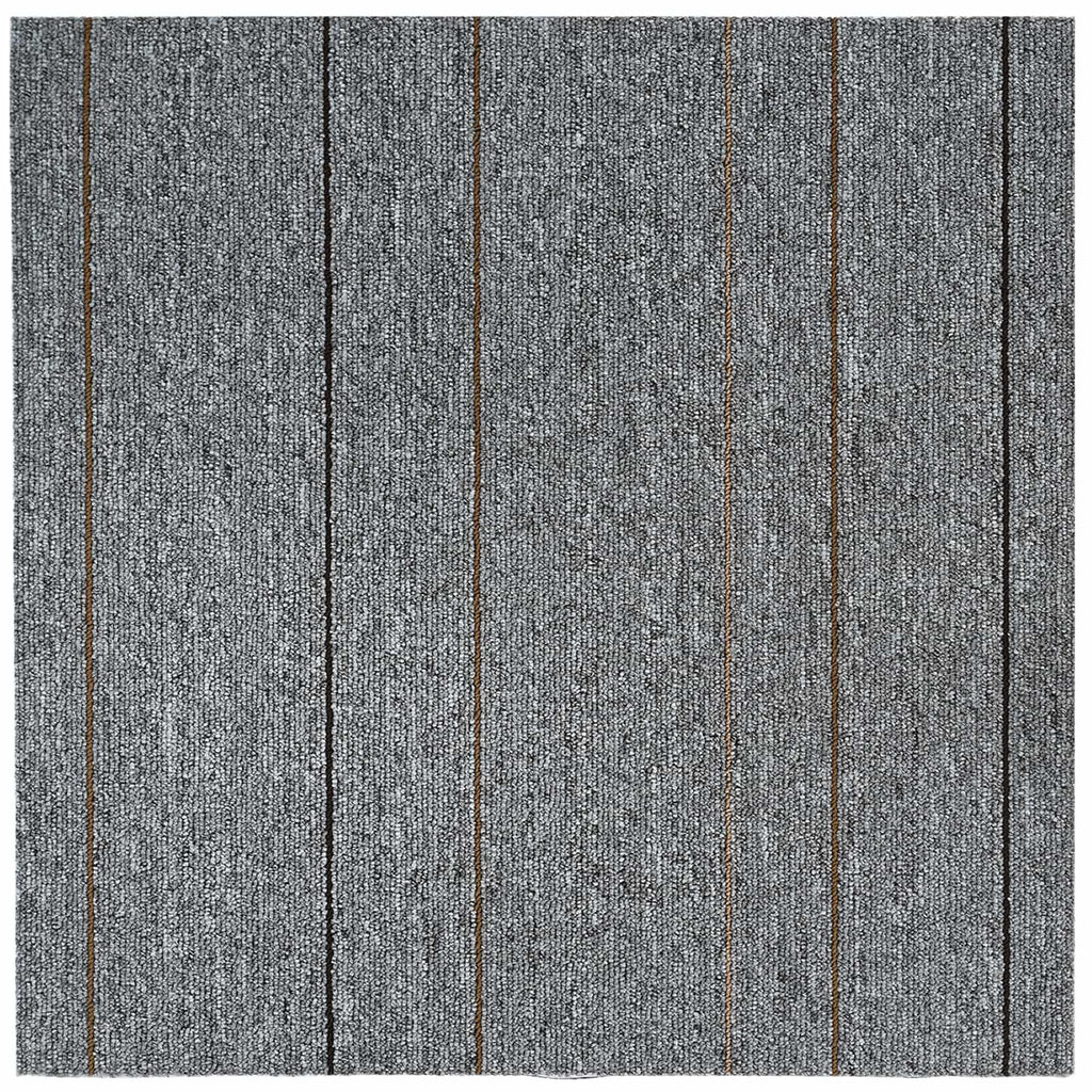 vidaXL Teppichfliese Hellgrau mit Streifen 50 x 50 cm 4 pcs