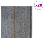 vidaXL Teppichfliese Hellgrau mit Streifen 50 x 50 cm 20 pcs