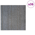 vidaXL Teppichfliese Hellgrau mit Streifen 50 x 50 cm 36 pcs