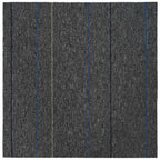 vidaXL Teppichfliese Mittelgrau mit Streifen 50 x 50 cm 4 pcs