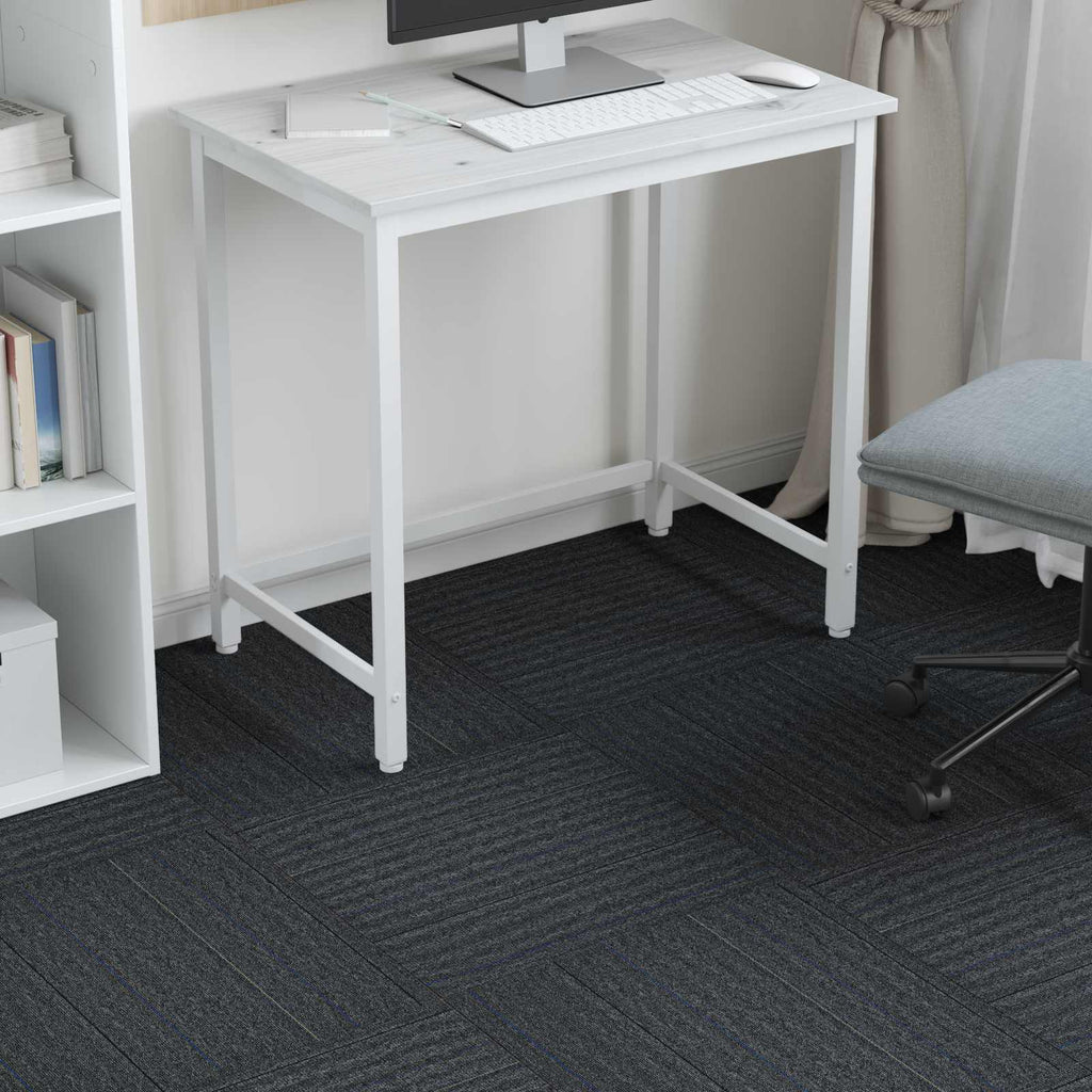 vidaXL Teppichfliese Mittelgrau mit Streifen 50 x 50 cm 20 pcs