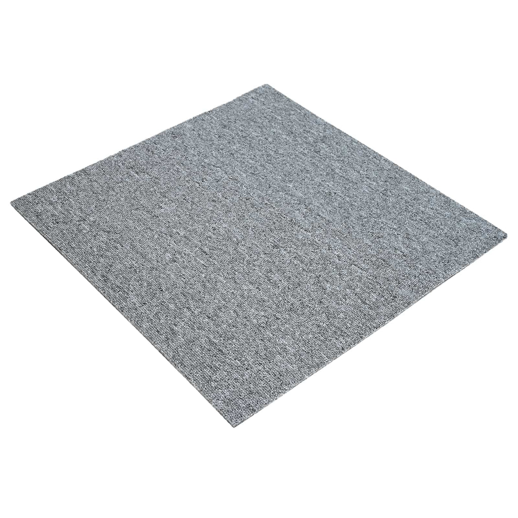 vidaXL Teppichfliese Hellgrau 50 x 50 cm 20 pcs PP und Bitumen