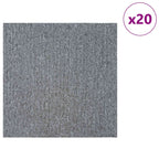 vidaXL Teppichfliese Hellgrau 50 x 50 cm 20 pcs PP und Bitumen