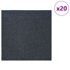 vidaXL Teppichfliese Blaugrau 50 x 50 cm 20 pcs PP und Bitumen