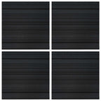 vidaXL Teppichfliese Gestreift Hellgrau 50 x 50 cm 4 pcs