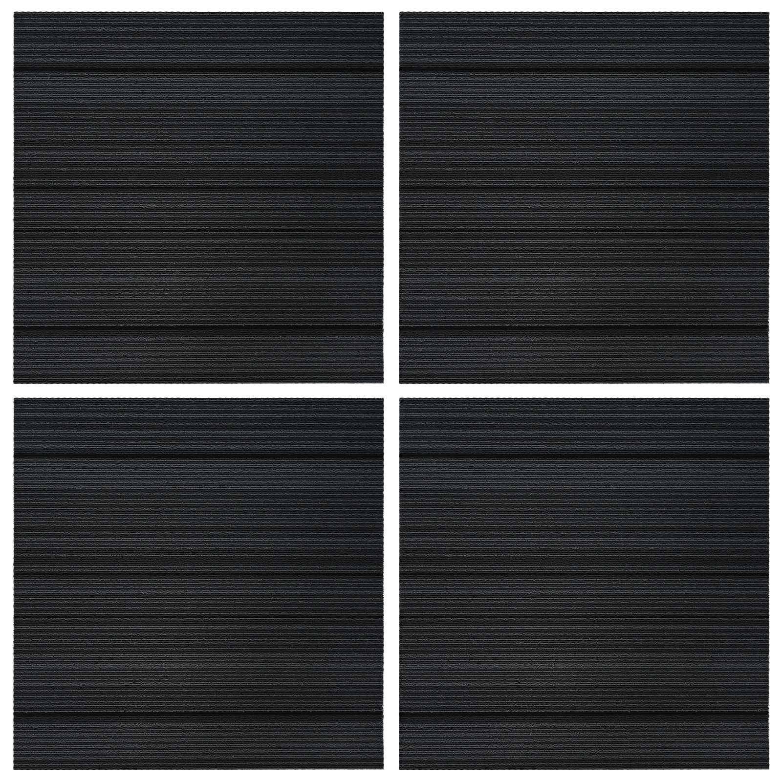 vidaXL Teppichfliese Gestreift Hellgrau 50 x 50 cm 4 pcs