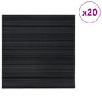 vidaXL Teppichfliese Gestreift Hellgrau 50 x 50 cm 20 pcs