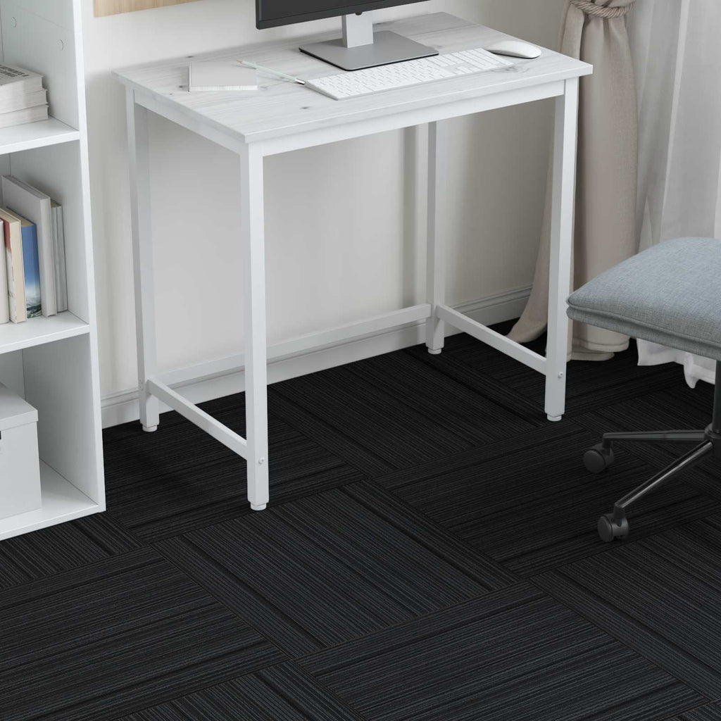 vidaXL Teppichfliese Gestreift Hellgrau 50 x 50 cm 36 pcs