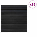 vidaXL Teppichfliese Gestreift Hellgrau 50 x 50 cm 36 pcs