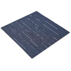 vidaXL Teppichfliese Gestreift Blau 50 x 50 cm 36 pcs PP und Bitumen