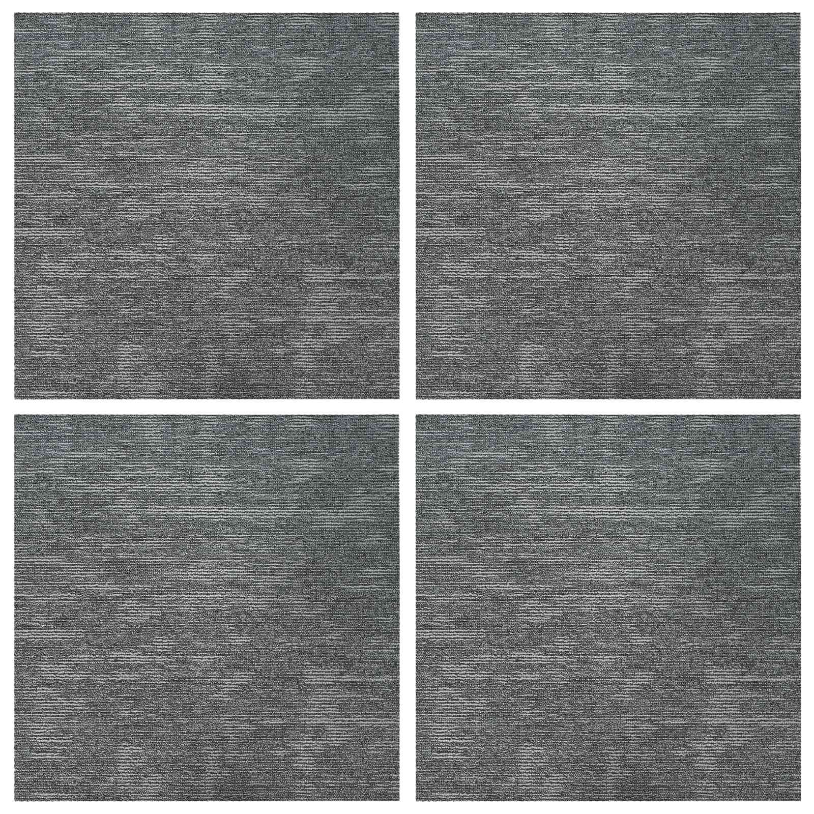 vidaXL Teppichfliese Rockgrau 50 x 50 cm 4 pcs PP und Bitumen