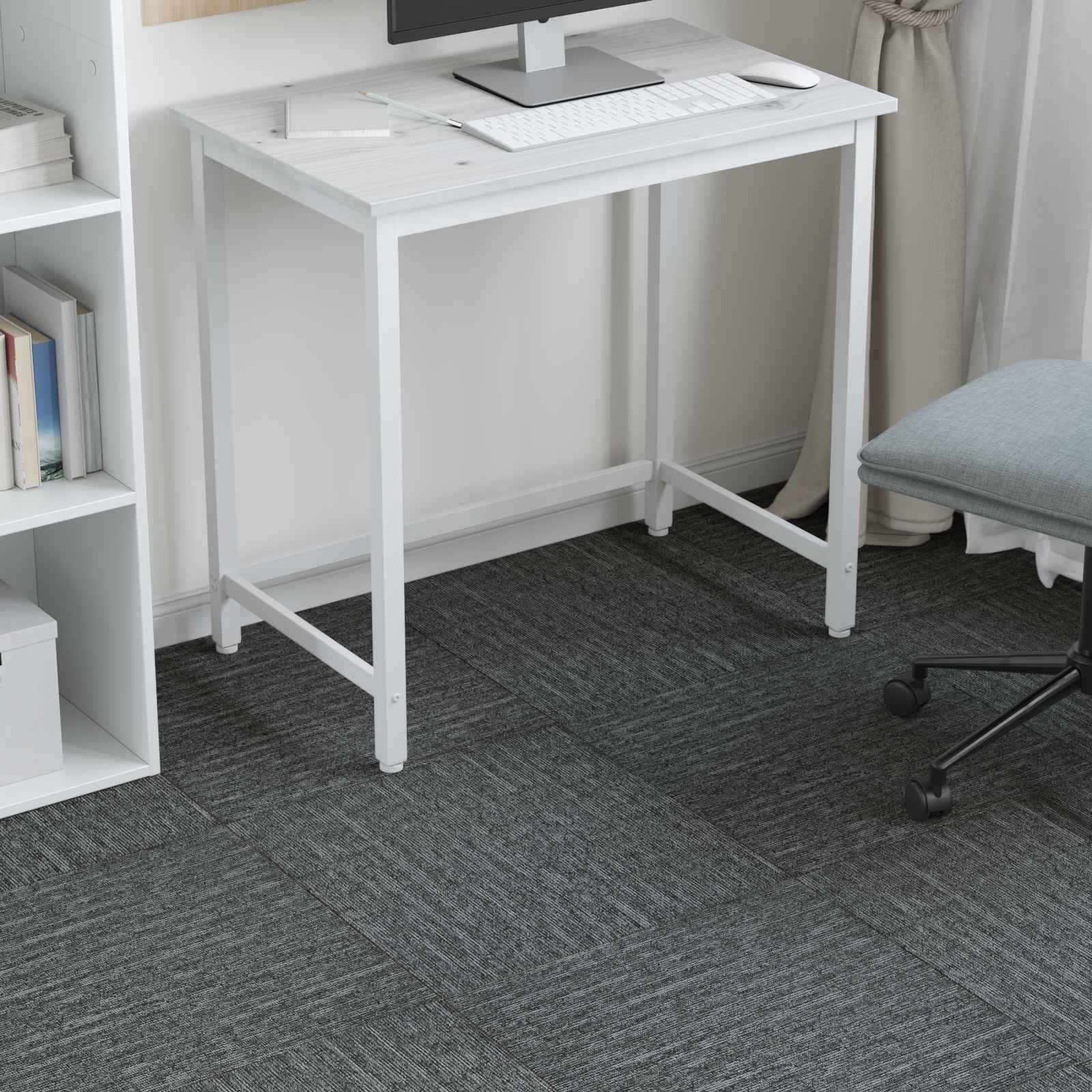 vidaXL Teppichfliese Rockgrau 50 x 50 cm 20 pcs PP und Bitumen