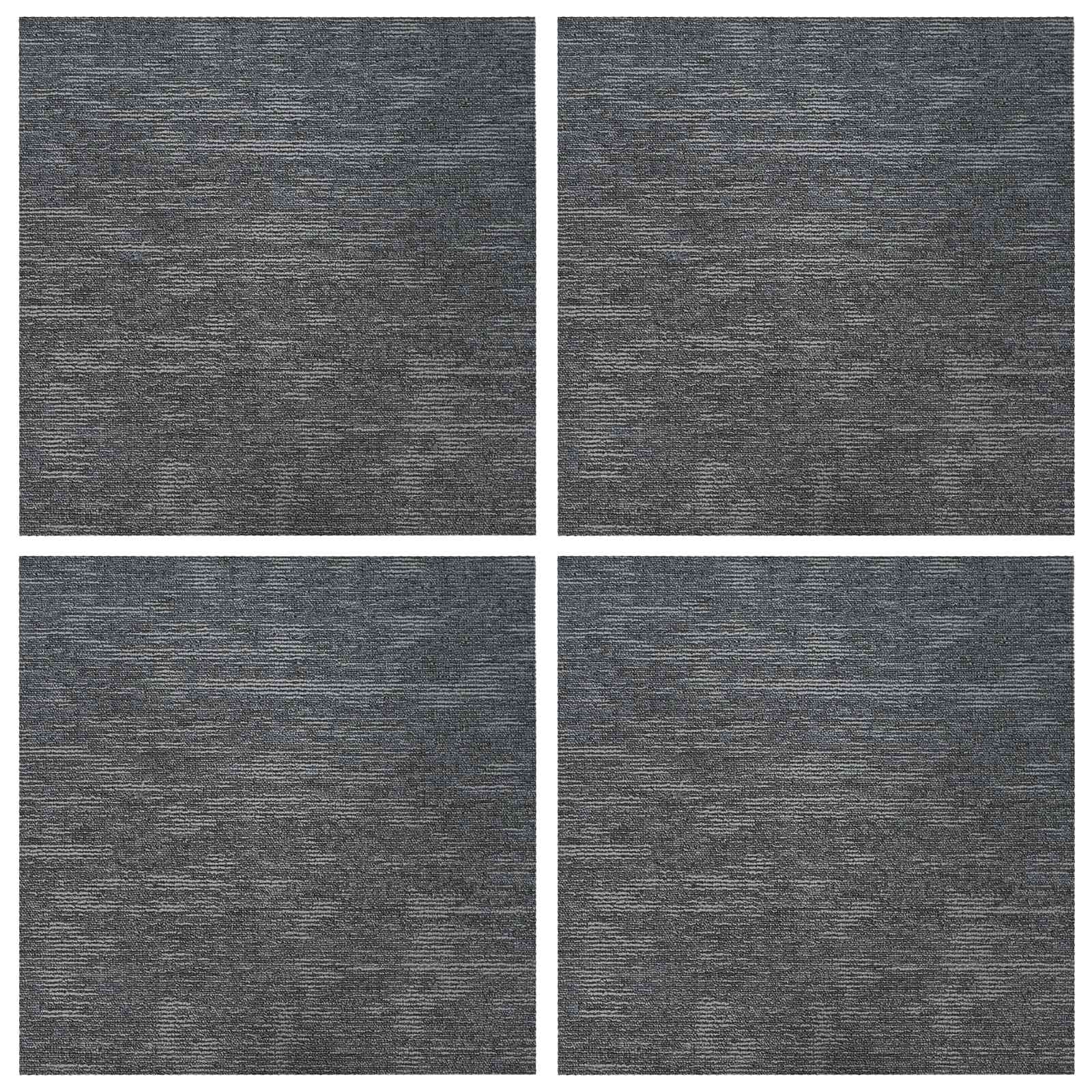 vidaXL Teppichfliese Himmelgrau 50 x 50 cm 4 pcs PP und Bitumen