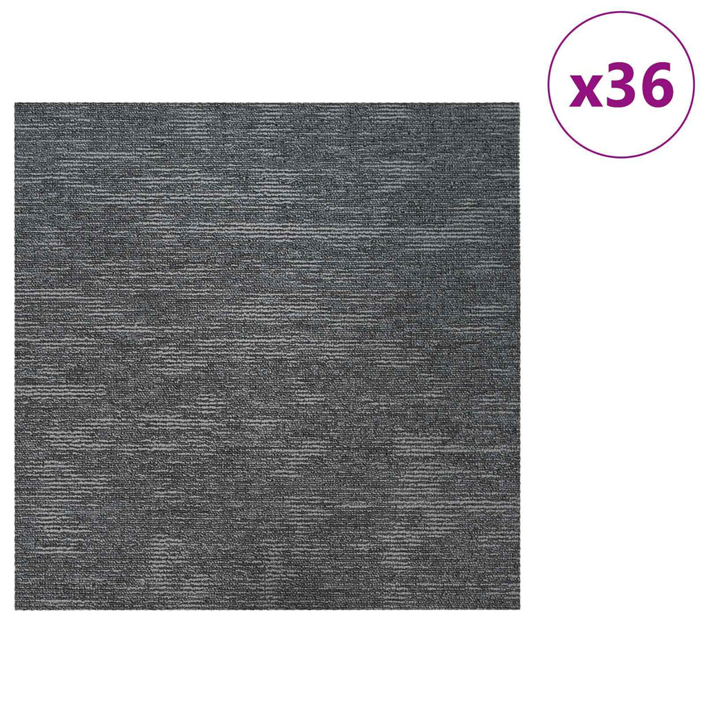 vidaXL Teppichfliese Himmelgrau 50 x 50 cm 36 pcs PP und Bitumen