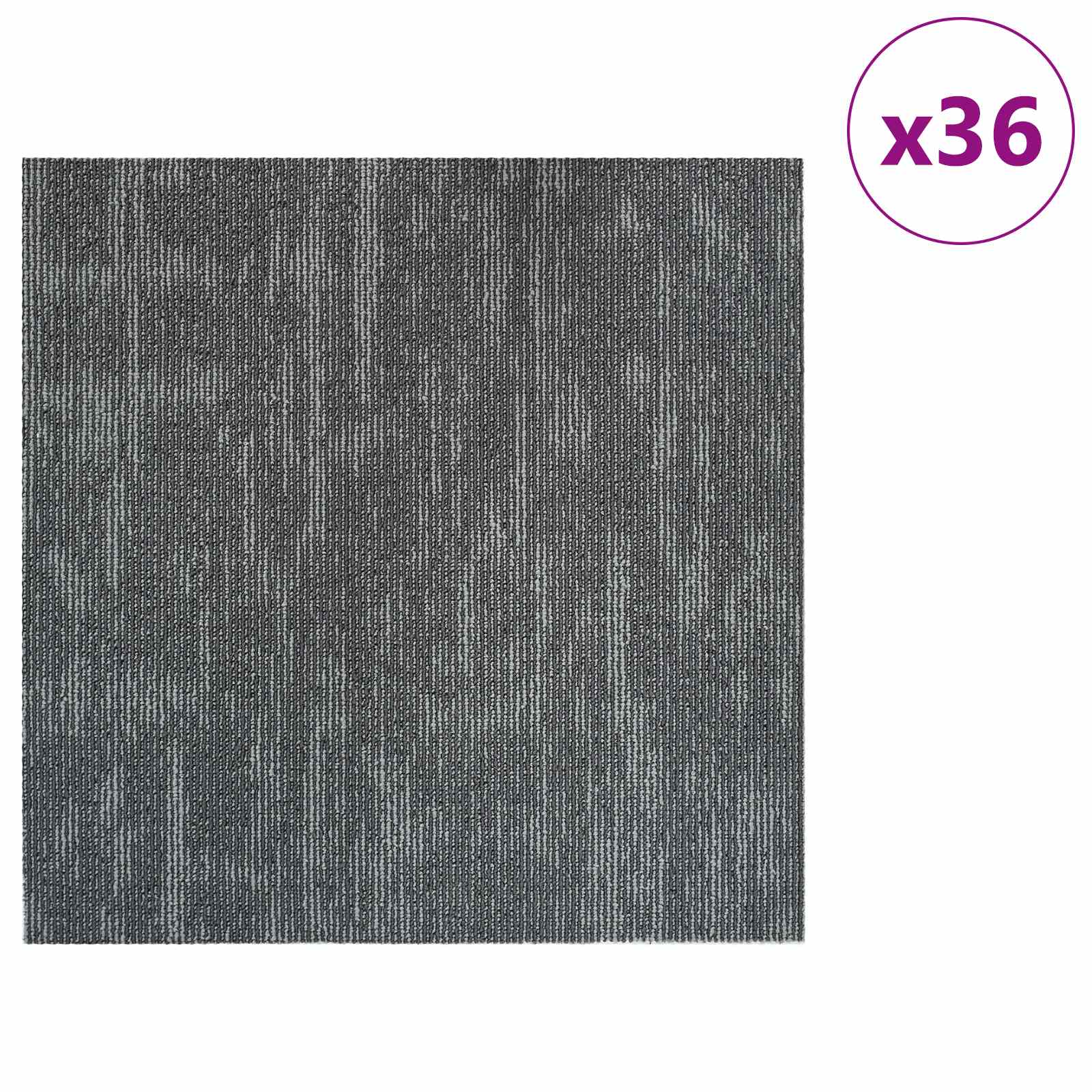 vidaXL Teppichfliese Betongrau 50 x 50 cm 36 pcs PP und Bitumen
