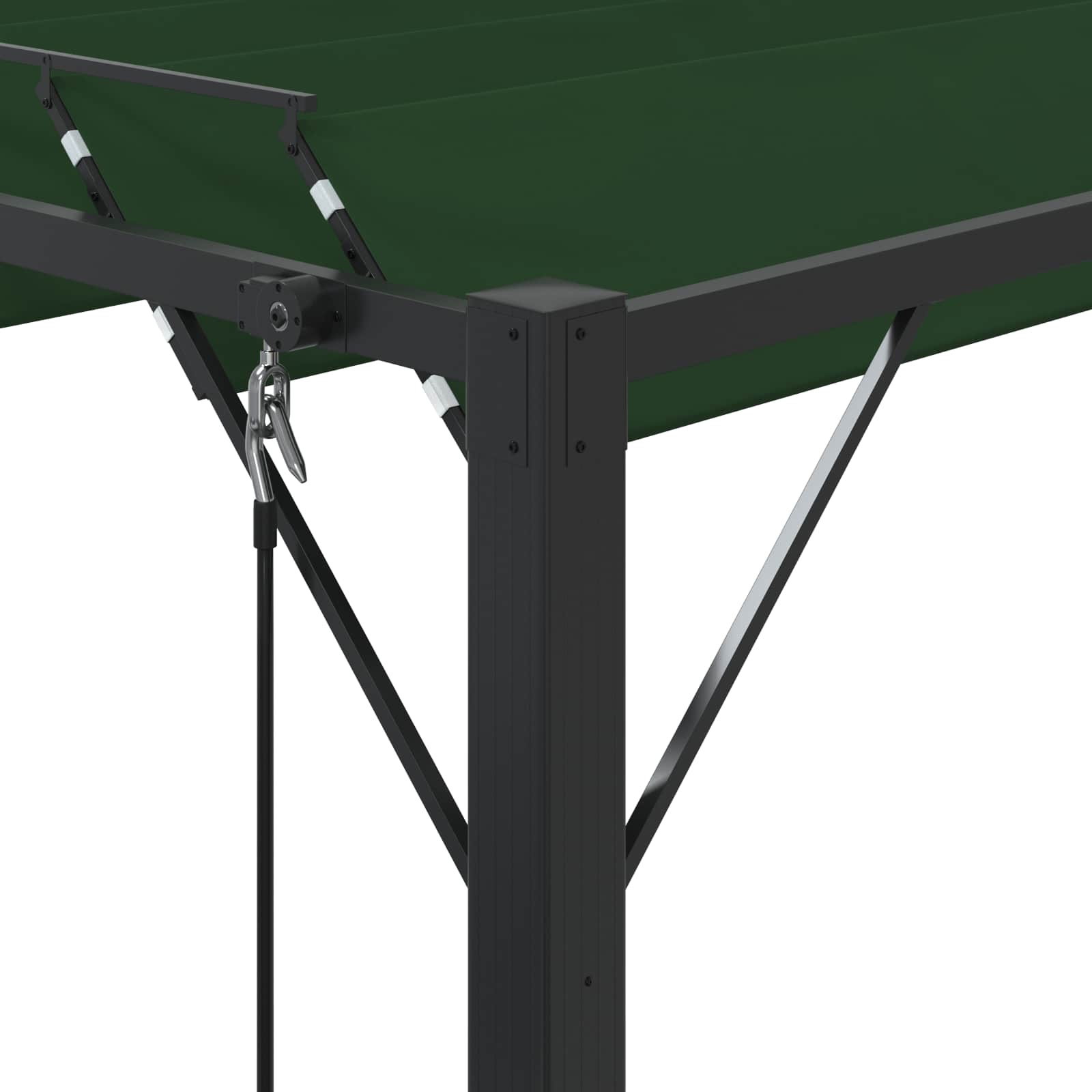 vidaXL Gazebo mit Lamellen-Dach 3 x 3 x 2,14 m Grün