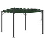 vidaXL Gazebo mit Lamellen-Dach 3 x 3 x 2,14 m Grün