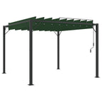 vidaXL Gazebo mit Lamellen-Dach 3 x 3 x 2,14 m Grün