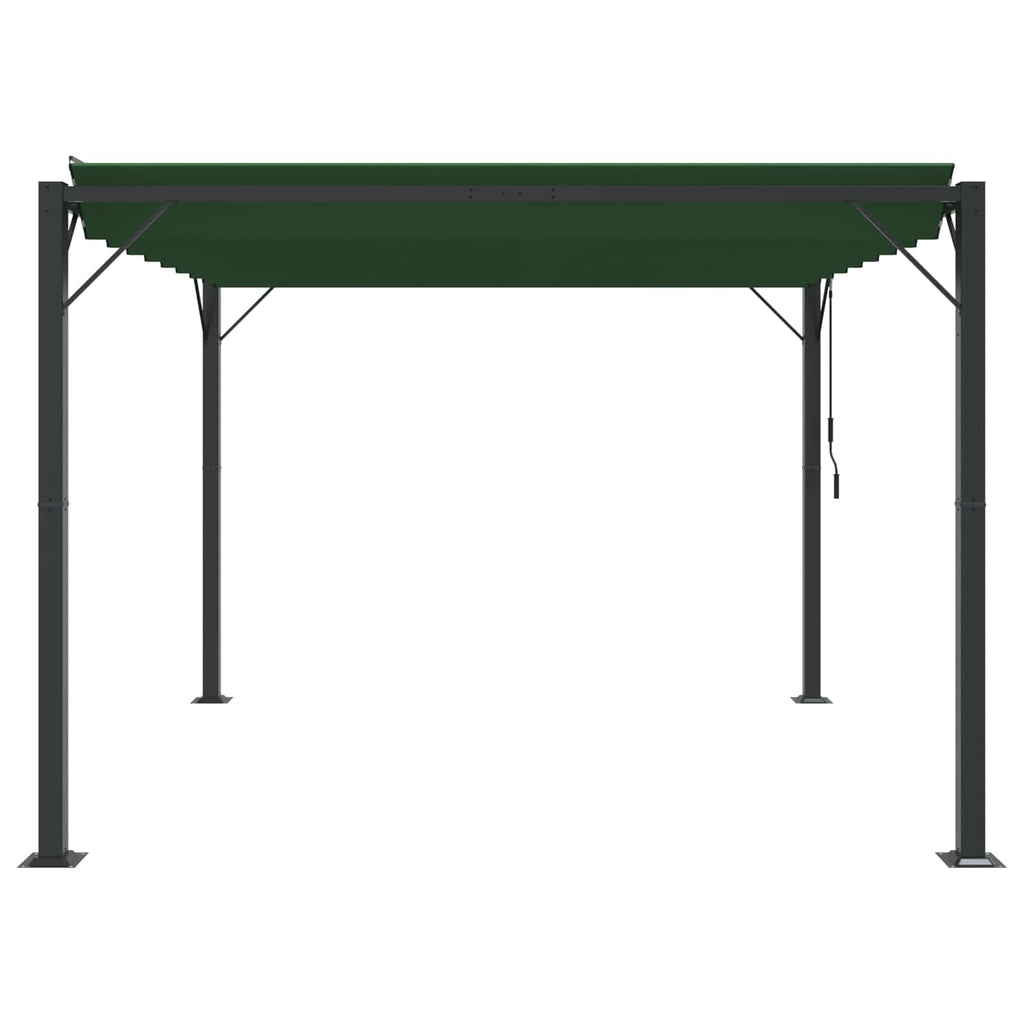 vidaXL Gazebo mit Lamellen-Dach 3 x 3 x 2,14 m Grün