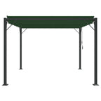 vidaXL Gazebo mit Lamellen-Dach 3 x 3 x 2,14 m Grün