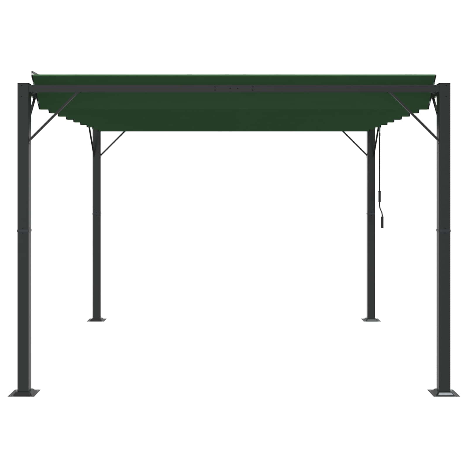 vidaXL Gazebo mit Lamellen-Dach 3 x 3 x 2,14 m Grün