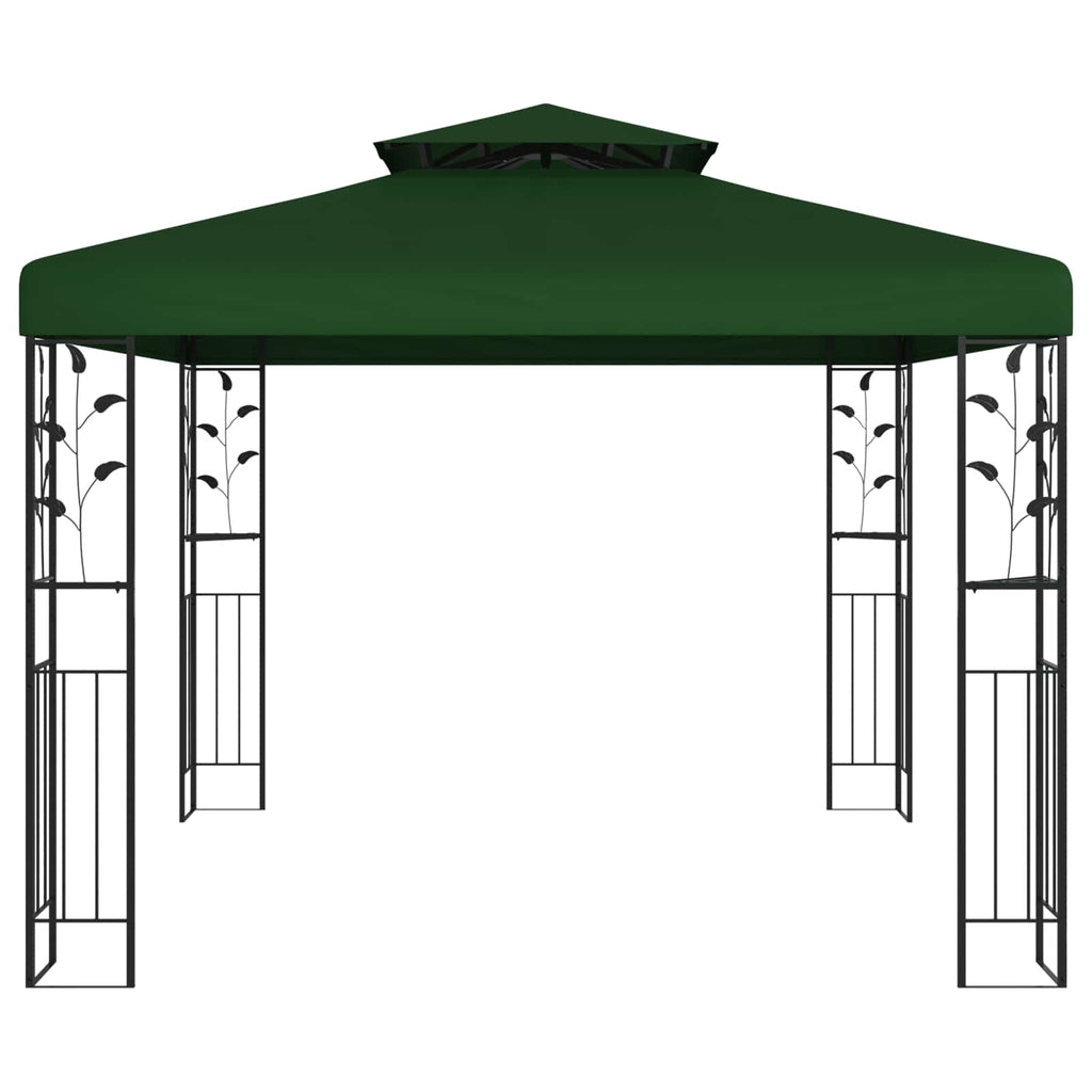 vidaXL Pavillon 3 x 3 x 2,68 m Grün Polyester und Stahl