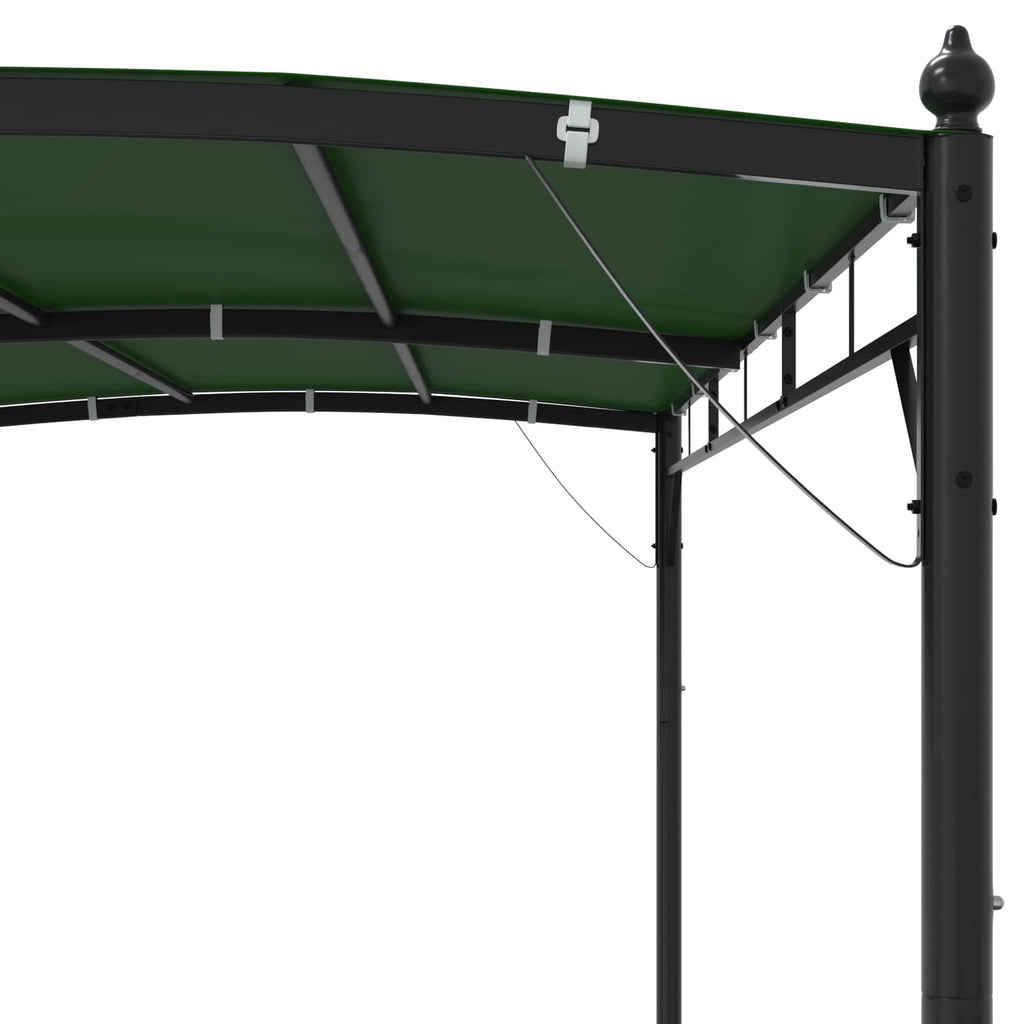 vidaXL Pavillon 3 x 3 x 2,55 m Grün Stoff und Aluminium 180 gsm