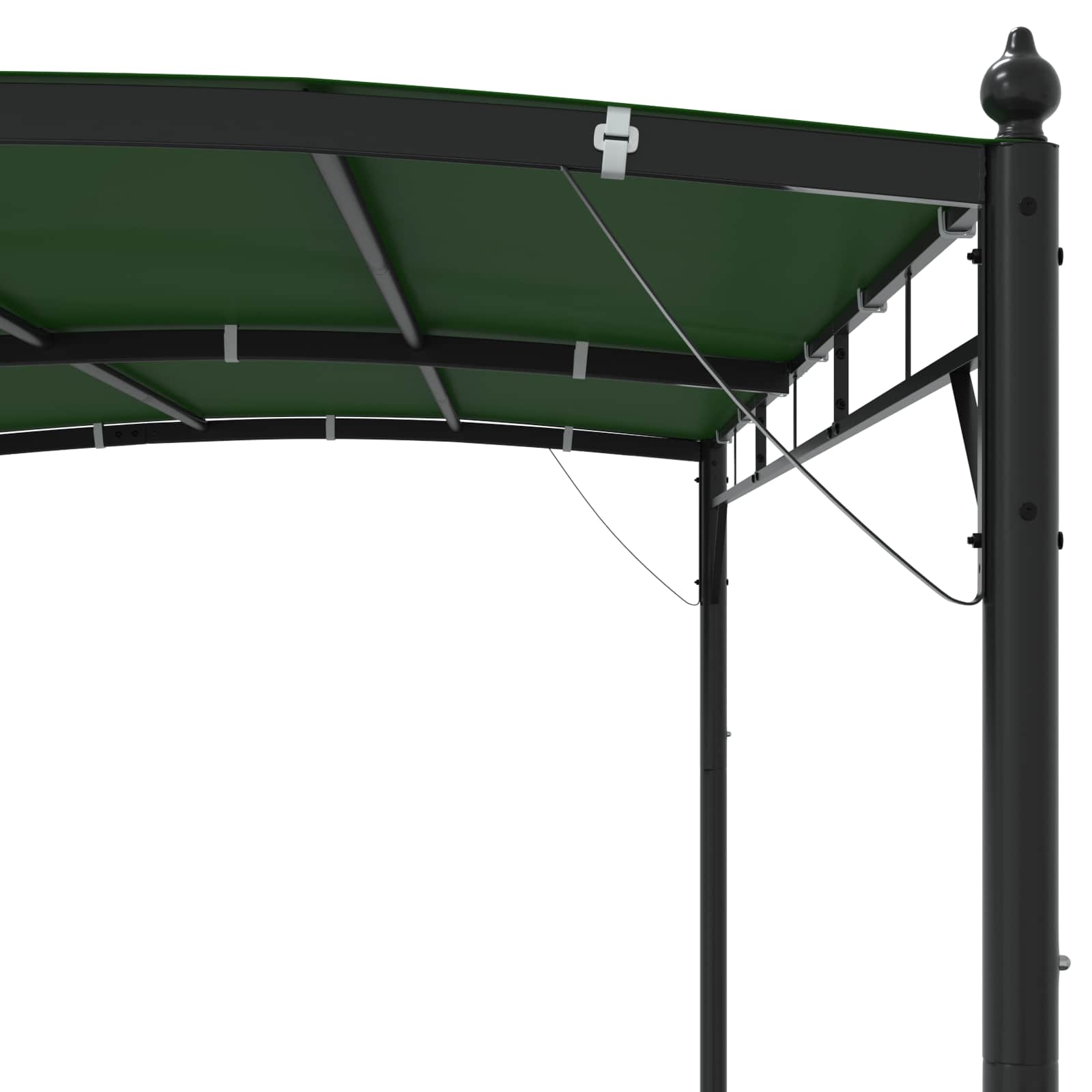 vidaXL Pavillon 3 x 3 x 2,55 m Grün Stoff und Aluminium 180 gsm
