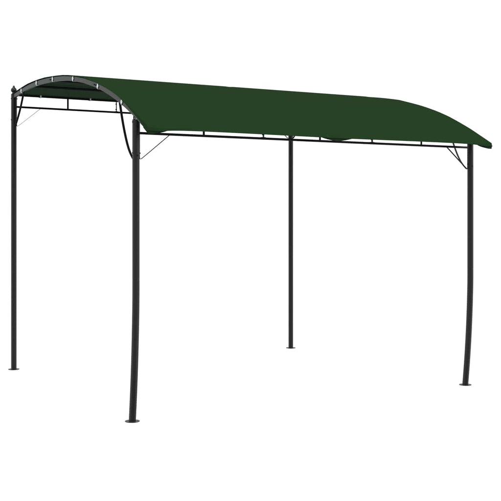 vidaXL Pavillon 3 x 3 x 2,55 m Grün Stoff und Aluminium 180 gsm