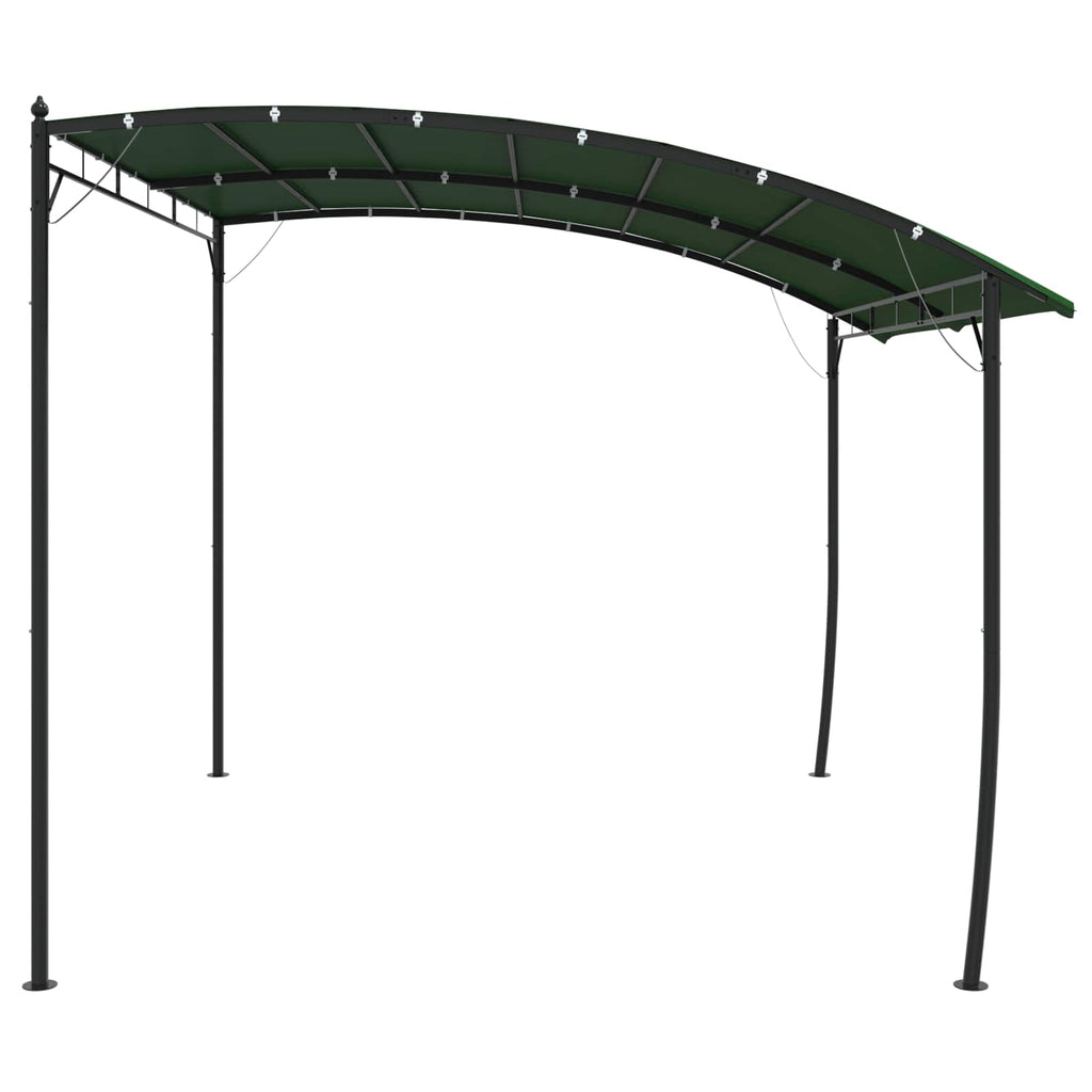 vidaXL Pavillon 3 x 3 x 2,55 m Grün Stoff und Aluminium 180 gsm
