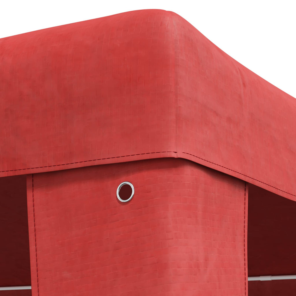vidaXL Partyzelt 400 x 300 x 255 cm Rot PE und Stahl