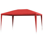 vidaXL Partyzelt 400 x 300 x 255 cm Rot PE und Stahl