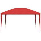 vidaXL Partyzelt 400 x 300 x 255 cm Rot PE und Stahl