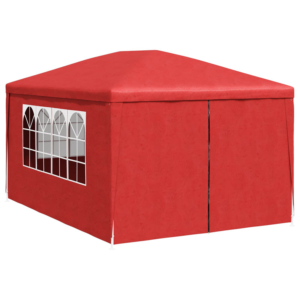 vidaXL Party-Zelt 400 x 300 x 255 cm Rot PE und Stahl