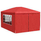 vidaXL Party-Zelt 400 x 300 x 255 cm Rot PE und Stahl