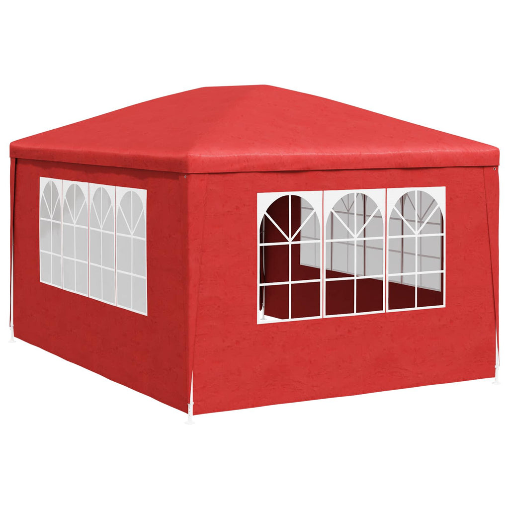 vidaXL Party-Zelt 400 x 300 x 255 cm Rot PE und Stahl