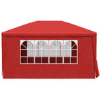 vidaXL Party-Zelt 400 x 300 x 255 cm Rot PE und Stahl