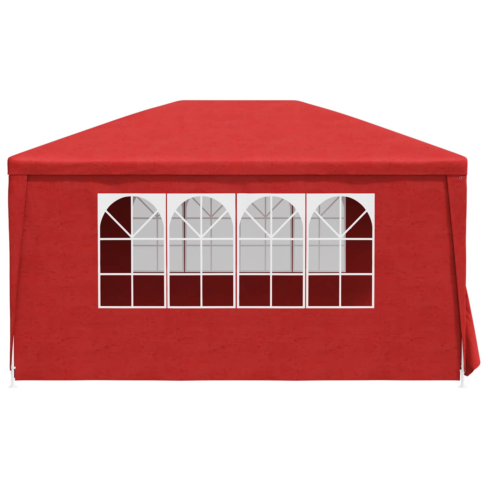 vidaXL Party-Zelt 400 x 300 x 255 cm Rot PE und Stahl
