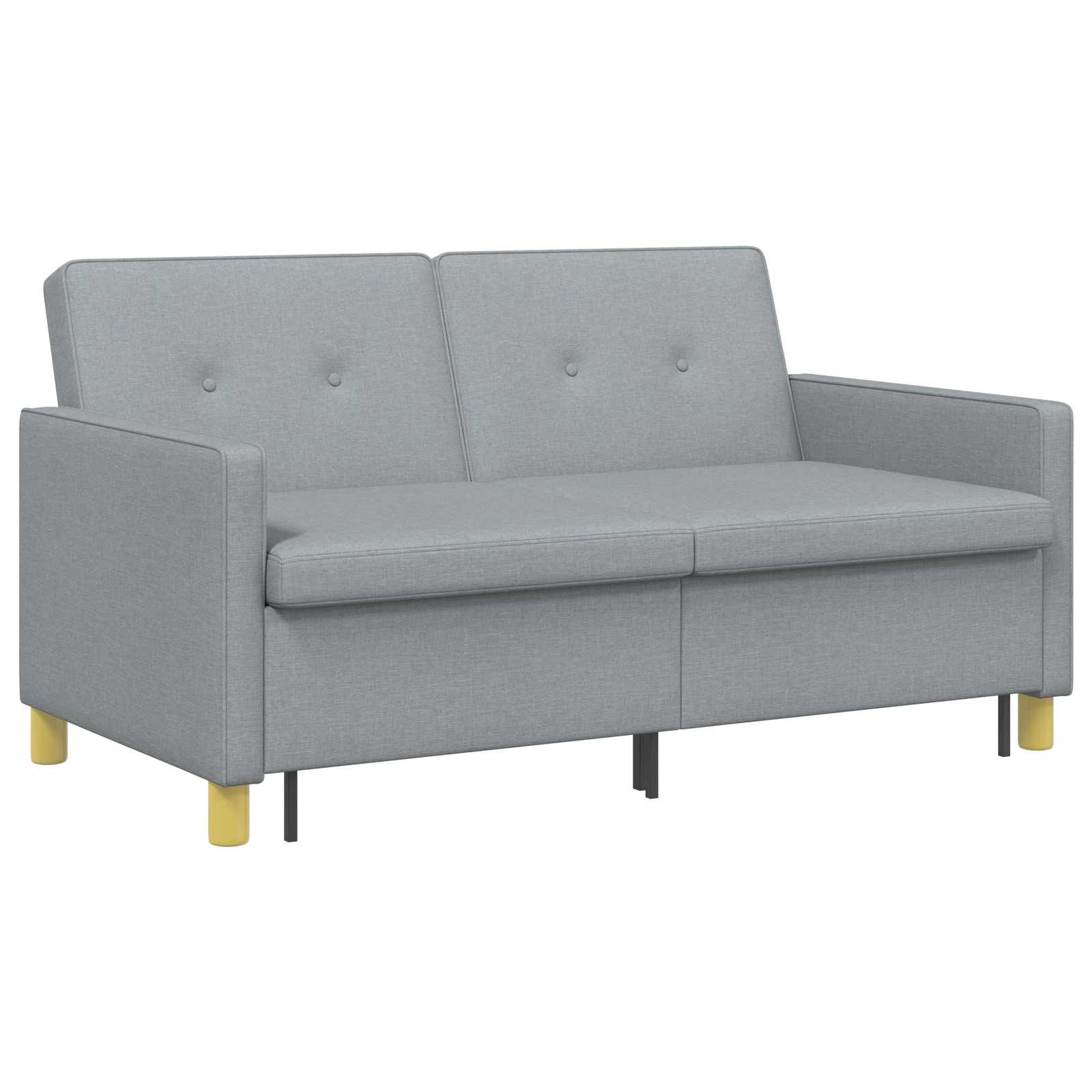 vidaXL Schlafsofa Ausziehbar Hellgrün Stoff