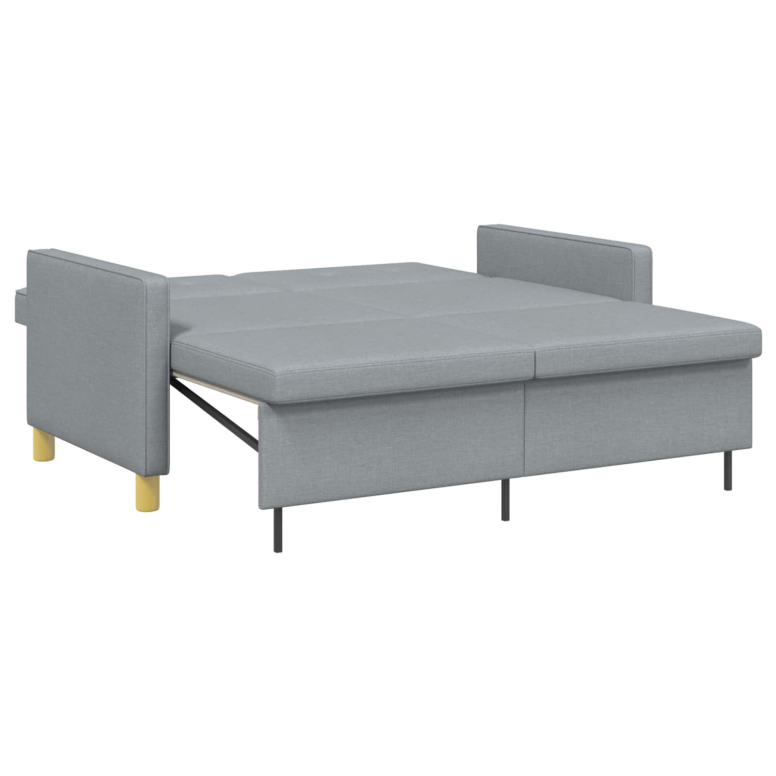 vidaXL Schlafsofa Ausziehbar Hellgrün Stoff
