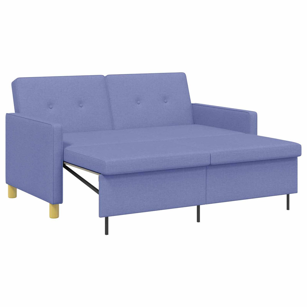vidaXL Schlafsofa Ausziehbar Jeans blau Stoff